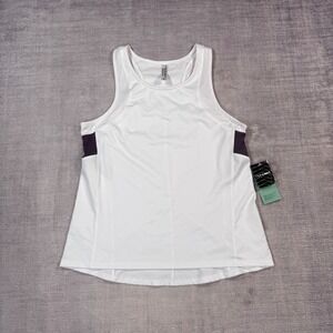 InPhorm Shirt Women Small White Onyx Black Racerback Active Tennis Tank Top